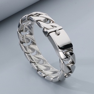 Jewelry <b>for</b> <b>Men</b> Stainless Steel Bracelet Cuban Link Bracelet Chunky Bracelet Stylish Durable Stainless Steel Jewelry - Product Image 6