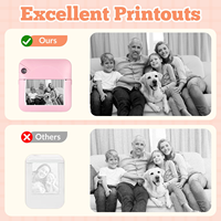 Printer Foto Stiker Plastik Perekat Diri Thermal Portabel Cetak Menarik HD Mini 58mm Pembuat Label 2D