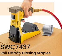 Agrafes de fermeture de carton en rouleau SWC7437 efficaces pour sceller les boîtes de fruits Agrafeuse de haute qualité pour un emballage sécurisé