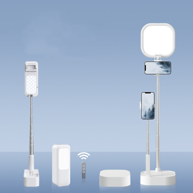 Nail Supplies Wireless Dimmable Selfie Fill Light Phone Holder Stand Video Led Lamp Foldable Remote Control for Tiktok Youtube