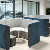 Bureau insonorisé moderne et réglable avec cloison pour la maison ou le bureau privé