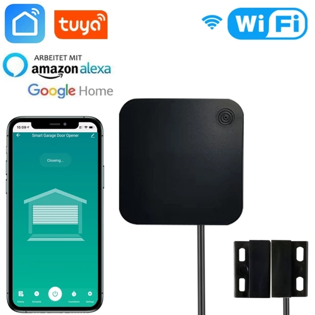 Tuya WiFi Smart Garage Door Opener Controller No Hub Require Wireless Remote Work With SmartLife Voice Control Alexa Google Home