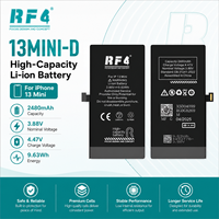 RF4 untuk 13 Mini Baterai Pengganti-Baterai Lithium Isi Ulang Kapasitas Tinggi Warna Hitam Suku Cadang Perbaikan Ponsel