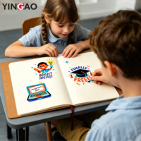 Pegatinas Adhesivas Impermeables Personalizadas, Pegatinas de Vinilo de Incentivo para Niños, Etiquetas de Rollo de Recompensa Motivacionales Positivas