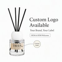 Diffuseur de parfum d'ambiance sans flamme, artisanal, de luxe, en verre de 50 ml, parfumé aux fruits, à base d'huiles essentielles, sans parabènes, pour l'intérieur