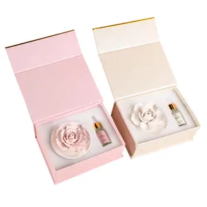 مخصص الفاخرة الفردية هدايا الزفاف للضيوف الحسنات الخزف زهرة زيت أساسي جهاز معطر سيراميك SA-2245