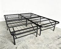 Cadre de lit pliable en métal, base gain de place pour dortoir, chambre d'amis, petit appartement, location