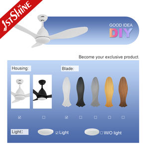 Ventilador de techo led 1stshine aspas de ABS blancas 220V bajo ruido 40db iluminación LED ventilador de techo silencioso - Product Image 4