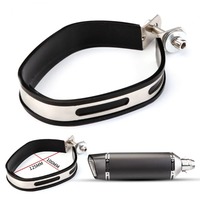 Support de fixation pour silencieux d'échappement de moto et scooter de course, avec anneaux de maintien