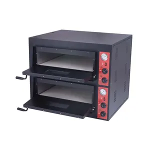 Electric Pizza Oven Comercial Pizza Ofen Baking Oven Double Rooms Crepe Bread Bakery Machine Temperature 500C