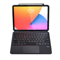 Étui Clavier Magique Léger et Fin pour iPad 10.9/11, Clavier BT Magnétique Détachable Rétroéclairé, 7 Modes d'Éclairage Réglables, Pliable en Trois