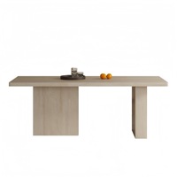 Table à manger en bois moderne et simple, style mi-siècle, rectangulaire, imperméable et durable, pour villa, petit appartement, salle à manger