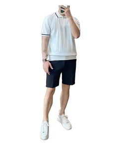 POLO da uomo lavorata a maglia personalizzata maglietta sportiva di alta qualità felpa Vintage con mezza Zip e mezza camicia <span class=keywords><strong>Pol</strong></span>. - Product Image 6