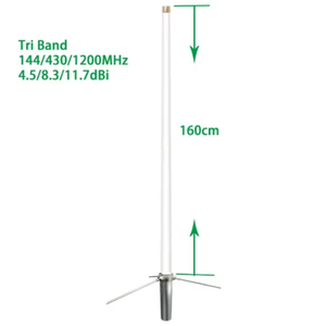 เสาอากาศสถานีฐาน VHF/UHF 144/430/1200MHz แบบ Omni สำหรับภายนอกอาคาร ทำจากไฟเบอร์กลาส - Product Image 3