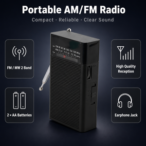 <span class=keywords><strong>Radio</strong></span> Portatile Mini Tascabile AM FM a <span class=keywords><strong>2</strong></span> Bande OEM ODM CE RoHS con Logo Personalizzato Vendita Diretta dalla Fabbrica - Product Image 2