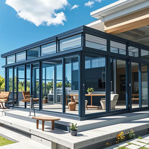 Véranda Moderne en Aluminium Préfabriquée Écologique, <span class=keywords><strong>Solarium</strong></span> Isolé avec Verre Trempé Stratifié, Alimenté par Énergie Solaire, Anti-Corrosion - Product Image 4