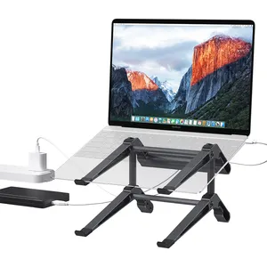 2024 plus récent support de tablette en alliage d'aluminium de bureau universel Flexible réglable pliable ordinateur portable support avec USB C PD HUB