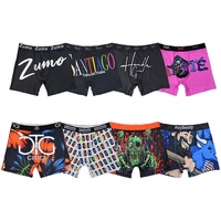 Proveedor de Ropa Interior Masculina Personalizada al por Mayor OEM, Bóxers para Hombre de Talla Grande, Transpirables, con Banda Elástica, Estampados, de Pierna Corta