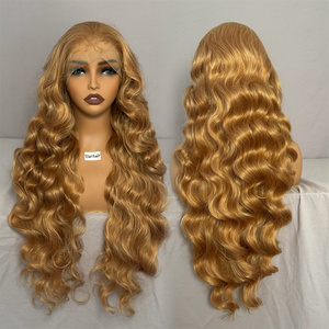 Perruques synthétiques de haute qualité en fibres résistantes à la chaleur, avec tête de <span class=keywords><strong>mannequin</strong></span> de 32 pouces et extensions de cheveux humains synthétiques HD Lace Front - Product Image 2