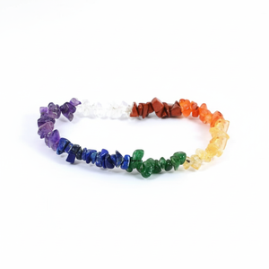 7 <b>Chakra</b> Gemstone Chips <b>Bracelet</b> Wholesale Chips <b>Bracelets</b> Good Quality Chips <b>Bracelets</b> Buy From F S CRYSTAL - Product Image 1
