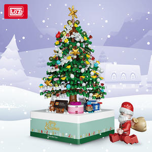 LO Z1220 Château Arbre de Noël Sakura Boîte à Musique Blocs de Construction Modèle Jouet Cadeau pour Fille - Product Image 1