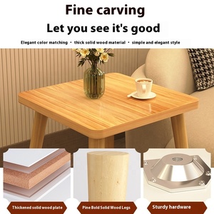 Bàn cạnh nhỏ hình vuông bằng gỗ MDF chắc chắn, dùng cho nhà ở hoặc ban công, thiết kế bàn cà phê đơn giản sang trọng, tủ gỗ để cạnh ghế <span class=keywords><strong>sofa</strong></span> - Product Image 6