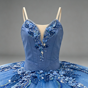 Traje de Ballet Profesional Blue Bird para Niñas, Corsé con Falda Plisada, Disfraz para Representación de la Bella Durmiente, Ropa de Danza Escénica - Product Image 2