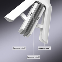 Serpillère à tête en éponge PVA pliable à large rouleau, manche en acier, taux de séchage élevé, serpillère à éponge pour le nettoyage des sols, vente en gros