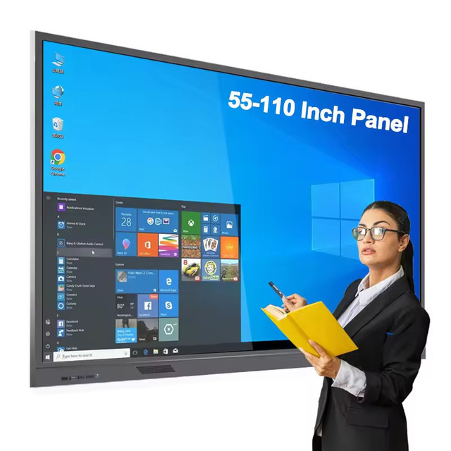 Customized 98/85/75/65/55 Inch ODM Android 13 4K Touch Screen LCD Interactive Whiteboard with 20-Touch Points 3-Year Warranty