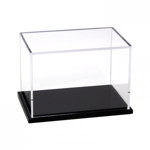 Custom Size Acrylic Display Box  Clear Showcase with Black  Red  Yellow  White Base