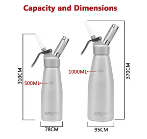 Nhà Máy OEM Màu Kem Đơn Lập Phân Phối Thân Thiện Với Môi Bền 500Ml Công Nghiệp Cầm Tay Kem Whipper - Product Image 3