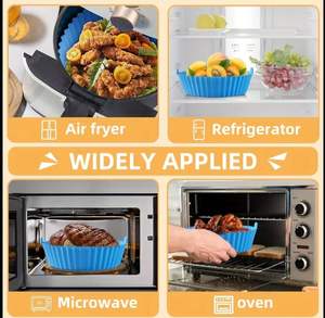 Cestas de silicona redondas para freidora de aire, 6 unidades/juego, reutilizables, sin BPA, aptas para alimentos, no tóxicas, de gran venta - Product Image 6