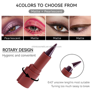 Maquillage des yeux Kirrming transfrontalier à haute teneur en pigment imperméable à l'eau velours mat 3 en <span class=keywords><strong>1</strong></span> Eyeliner Lipliner rouge à lèvres - Product Image 5