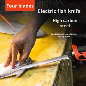 Couteau électrique rechargeable pour la cuisine, <span class=keywords><strong>le</strong></span> camping et l'extérieur, en acier à haute teneur en carbone, coupe-<span class=keywords><strong>pain</strong></span> en os de poisson, batterie au lithium - Product Image 2