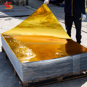 SMOOTH Luxury <b>Wedding</b> Ceremony Stage Decorative Gold Reflective Carpet Mirror <b>Aisle</b> <b>Runner</b> for Floor - Product Image 2