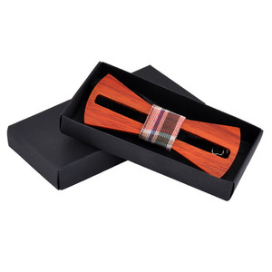 Vente en gros de nœuds <span class=keywords><strong>papillon</strong></span> en <span class=keywords><strong>bois</strong></span> creux à quantité minimale de commande bas avec boîte cadeau pour hommes - Product Image 4