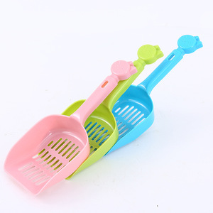 Pelle à litière pour chat en plastique rectangulaire ajourée pour le nettoyage de la litière verte bleue rose - Product Image 1