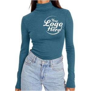 Trendy Women's Turtleneck Long Sleeve Shirts Fall Fashion Basic <b>Thermal</b> Underwear <b>Tops</b> Winter Clothes 2025 - Product Image 3