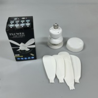 Ventilateur de plafond avec éclairage, sans câblage complexe, fixation directe par vis, télécommande, pour usage domestique intérieur.