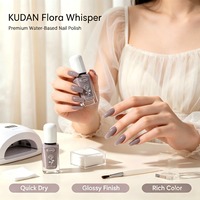 Vernis à ongles KUDAN sans odeur, sain pour les enfants, à base d'eau, brillance longue durée, étiquette privée personnalisée, distribution en gros pour salons UE/US