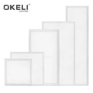 OKELI औद्योगिक शैली 2x4 60*60 600*600 कार्यालय की इमारत एल्यूमीनियम लोहा 18 फ्लैट प्रकाश का नेतृत्व किया W 24W 48W 72W वर्ग एलईडी पैनल प्रकाश