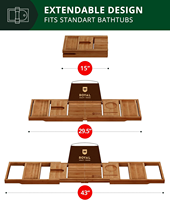 Premium opvouwbaar badkuip houten badblad uitbreidbaar bad bamboe plank badkamer houten accessoireblad