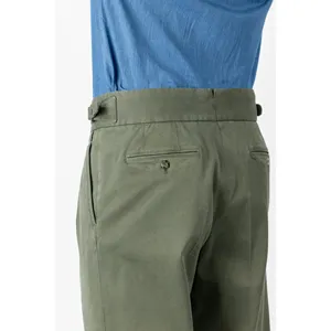 Pantalones Chinos de Algodón y Modal Verde para Otoño e Invierno - Product Image 3