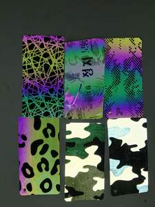 1.4m Largeur Salut Vis Lumière Réfléchissant <span class=keywords><strong>100</strong></span>% Polyester Holographique Irisé Arc-En-Ciel <span class=keywords><strong>Mots</strong></span> Tissu pour Réfléchir Mode Veste Vêtements - Product Image 5