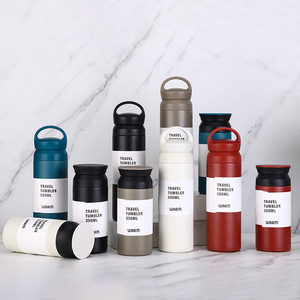 2023 Mikenda Outdoor Sports Stainless Steel Water Bottle Simple Vacuum Flask with Thermos Element and Handle/Lid Wholesale - Product Image 1