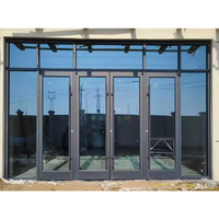 Porte de patio en aluminium premium à rupture de pont thermique, technologie ThermalBreak, pour usage extérieur en appartement, surface finie pour immeubles de bureaux de grande hauteur