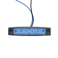 Feux de position latéraux rectangulaires fins à 6 LED Vert Blanc Rouge Ambre Bleu 12V 24V pour Camion Remorque Bus Fourgonnette Camionnette Étanche