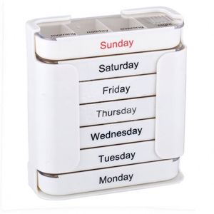 Pastillero Semanal de Viaje de Plástico con 28 Compartimentos, Personalizable, Venta al Por Mayor, Entrega en 7 Días - Product Image 1