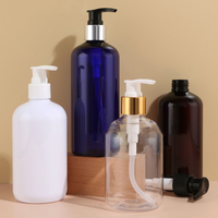 Ensemble de flacons cosmétiques en plastique PET personnalisés de luxe vides de 200 ml, 250 ml, 350 ml, 500 ml pour toner, lotion, sérum, crème pour le visage