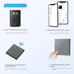 Interruptor Táctil Inalámbrico Inteligente para Control de Luces del Hogar, Encendido/Apagado, 1/2/3/4 Canales, Voltaje Máximo 240V, Corriente Máxima 10A, IP27, Fabricado en PC - Product Image 2
